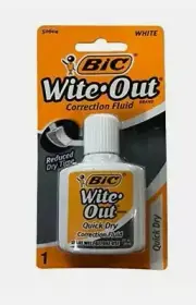 Bic Wite Out Quick Dry Correction Fluid 20 ml White ~ Office Supplies