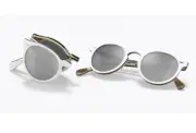 Oliver Peoples Gregory Peck 1962 Folding Sunglasses NWT White OV5456SU Mirrored