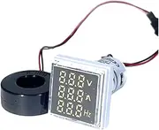 LED Digital Voltmeter Ammeter Hertz Meter AC6-500V Signal Lights Voltage Current Frequency Meter Indicator Tester White