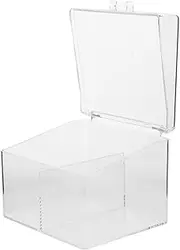 PRETYZOOM Card Holder Desktop Card Container with Lid Two Compartments for Efficient Storage Elegant Design Material for Office Use