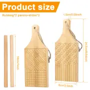 2 Pcs Wood Gnocchi Board Authentic Safe to Use Cavatelli Pasta Maker xiTWe