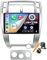 Silver,Y700S,Car Stereo Android 15.0 Radio for Tucson 2004-2009 GPS Sat Navigation 10'' Touchscreen DVD Multimedia Video Player FM BT Receiver with Carplay 4G 5G WiFi DSP SWC