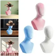 Mannequin Head Velvet Cap Storage Rack for Hair Accessories Jewelry Headset