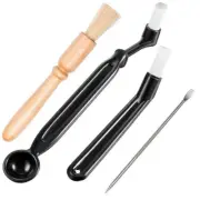 4 Pcs Coffee Machine Cleaning Brushes Kit Coffee Grinder Brush Espresso Brush