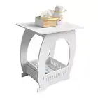 Small Bedside Table Cabinet Side End Coffee Tea Table Nightstand Storage Shelf