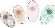 MOTHNUR 4pcs Nail Palette Gel Polish Kit Dark Red Gel Nail Polish Builder Gel Nail Polish Colors Dispenser Nail Art Painting Palette Agate Ring Nail Art Palette Ring Tray Bling Ring Resin