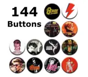 144 NEW WHOLESALE 1.25 inch Pinback Button Assortment - David Bowie