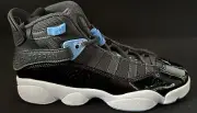 Nike Air Jordan 6 Rings J (GS) Youth Kids Black Blue Sz 4.5y New Rare