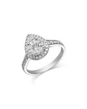 Bloomingdale's Fine Collection Diamond Mixed Cut Cluster Ring in 18K White Gold, 8 tcw