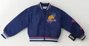 DEF LEPPARD GIRLS SIZE XLARGE XL 14/16 BOMBER JACKET BLUE PINK