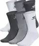 Adidas [美國進口厚襪]男運動中筒襪6双(灰色/黑色)