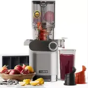 Cold Press Juicer, Anybear 200W Masticating Juicer 4.3 Large Feed Chute Fit W...