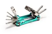 EyezOff Folding Bicycle Multi Tool With 18 Functions (Aquamarine/Silver)