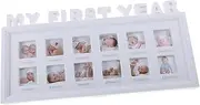 ibasenice Newborn Photo Frame Circle Frame Monthly Photo Frame Photo Album Photo for Babies Girl Frame Picture Boy Mommy Picture Frame Nursery Picture Frames The White