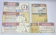 Crane Machine Operator Electrocution / Danger Warning Sticker Decal Lot Set of 7