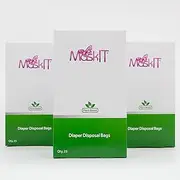 MaskIT Diaper Disposal Bags - Premium Odor Blocking Disposable Diaper Bags For All Diaper Sizes - At Home Or On The Go (3 Boxes - 75 Bags)