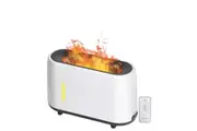 Essential Oil Aroma Diffuser and Remote - White 240ml Flame Fire Style Air Humidifier
