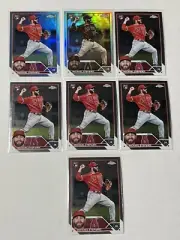 2023 Topps Chrome Michael Stefanic RC Lot x1 Refractor x1 Sepia x5 Base Angels