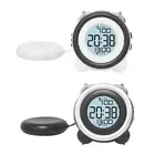 Digital Alarm Clock Backlight Round Tabletop Clock for Desk Office Bedroom