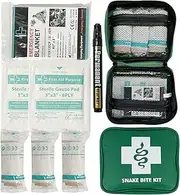 Snake Bite First Aid Kit, Clevinger Insect Bite First Aid Kit Bee Sting Kit, Bug Bite and Wasp Sting, Insect Bite Relief First Aid Kit for Hiking Backpacking and Camping, ARTG Number 398637 (1 Pack)