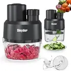 Mini Food Processors 4 Cup Electric Food Chopper Small Meat Grinder with 2 Bowls