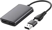 SUPVOX Laptop USB Hub USB Splitter USB Port Hub USB Extension Cable Multiple Port USB Ports USB Connectors Hub USB Multiple USB Extender Converter Adapter Dispenser Aluminum Alloy