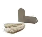 25 50 100 Pack X White Kraft Wedding Bonbonniere Gift Paper Tags + Twine String