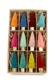 Cody Foster Miniature Rainbow Forest Trees Set of 12
