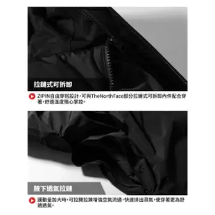 【The North Face】女 款 防風防水透氣二件式連帽外套 GORE-TEX (亞洲版型) 風雨衣_黑_83RU