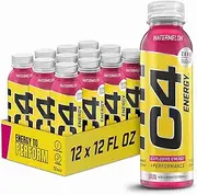 C4 Energy Non-Carbonated Zero Sugar Energy Drink, Pre Workout Drink + Beta Alanine, Watermelon, 12 Fl Oz (Pack of 12)