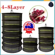 Herb Drying Rack Net 4-8Layer Dryer Mesh Hanging Dryer Rack Grow Zipper Dry Rack