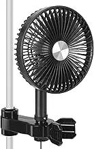 Grow Fan with Clip, Oscillating Waxing Clip-on Fan for Tent, Clampable Mini Fan for Grow Tent, Quiet Small Clip Fan for Grow Tent, Hydroponics Circulation Cooling, Grow Boxes Ventilation (1)