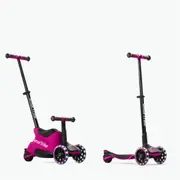Kids Ride On Balance Bike 3 in 1 Adjustable Push Scooter Toddler Trike Pink