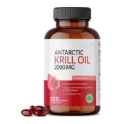 60pcs Antarctic Krill Oil 2000mg Softgels | EPA,DHA,with Astaxanthin HOT