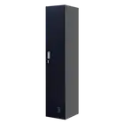 Salvatore Angelotti Black One-Door Office Gym Shed Clothing Locker Cabinet - Pad