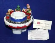 Home Interiors Elf on a Train Toys Christmas Small Petite Jar Candle Topper NEW