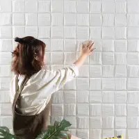 在飛比找蝦皮購物優惠-三維牆貼壁紙客廳天花板紙防水防撞泡沫磚超厚7mm壁紙。臥室溫