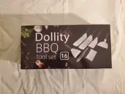 Dollity Griddle Accessories Kit for BBQ Grill Set 16-Pieces *NEW* - Black/Silver