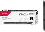 Monami Plus 3000 Office Sign Pen Felt Tip Water Based Ink Color Pen Complete Black Dozen Box (12 pcs)