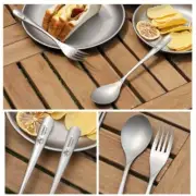 Portable Titanium Spoon Environmental Cutlery Fork New EDC Tool Outdoor Tool