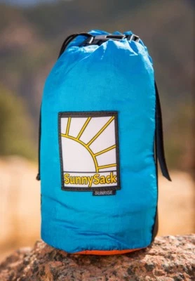 SunnySack Lightweight Double Hammock Heavy Duty Parachute NYLON Tree Strap Blue