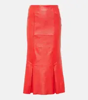 [Stouls] Stouls Lola leather midi skirt AU 10 red