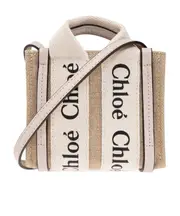 Chloé Woody Nano Tote Bag One size Nude