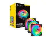 CORSAIR iCUE QL120 RGB, 120mm RGB LED PWM Black Fan, Triple Fan Kit with