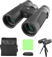 BC12 Binoculars for Adults 12x42 High Power Compact Binoculars for Bird Watching, BAK4 Prism FMC Lens, Wide Angle Design Waterproof Low Light Night Vision for Hunting, Concerts and Outdoor Sport