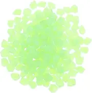 Yardwe 400 Pcs Diamond-shaped Glowing Gravel Luminous Resin Stones for Fish Tank and Garden