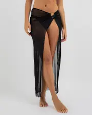 [Kaiami] Kaiami Women's Zarie Ring Sarong in Black Size Large L Black