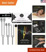 Tuning Forks Set Aluminum Bamboo 128Hz 256Hz 512Hz Sound Healing Therapy