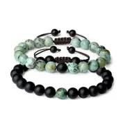 You Complete Me Onyx Stone Matching Couples African Turquoise & Matte Onyx