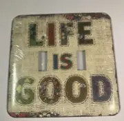 Lori Siebert Metal Light Switch Cover "Life Is Good" Light Switch Plate New